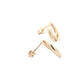 Yellow Gold Linked Oval Shaped Earrings