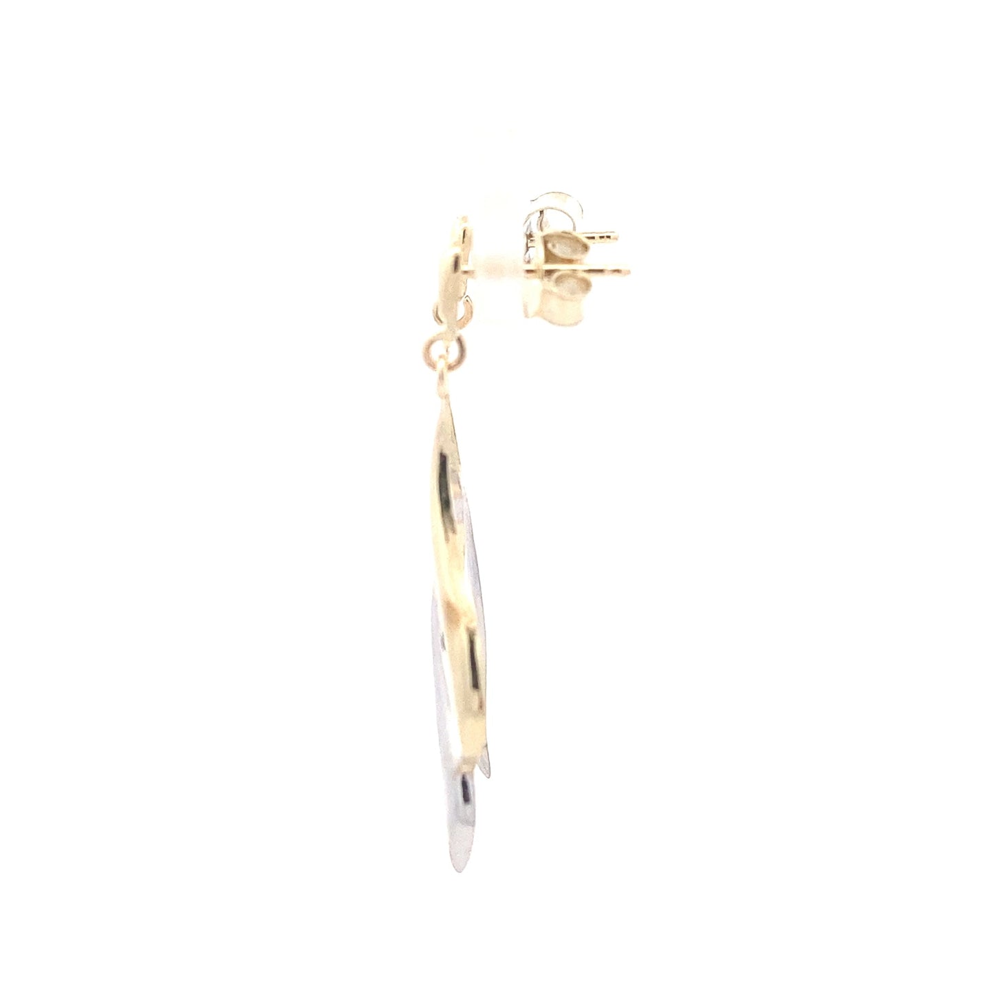 Yellow and White Gold Fancy Drop Earrings