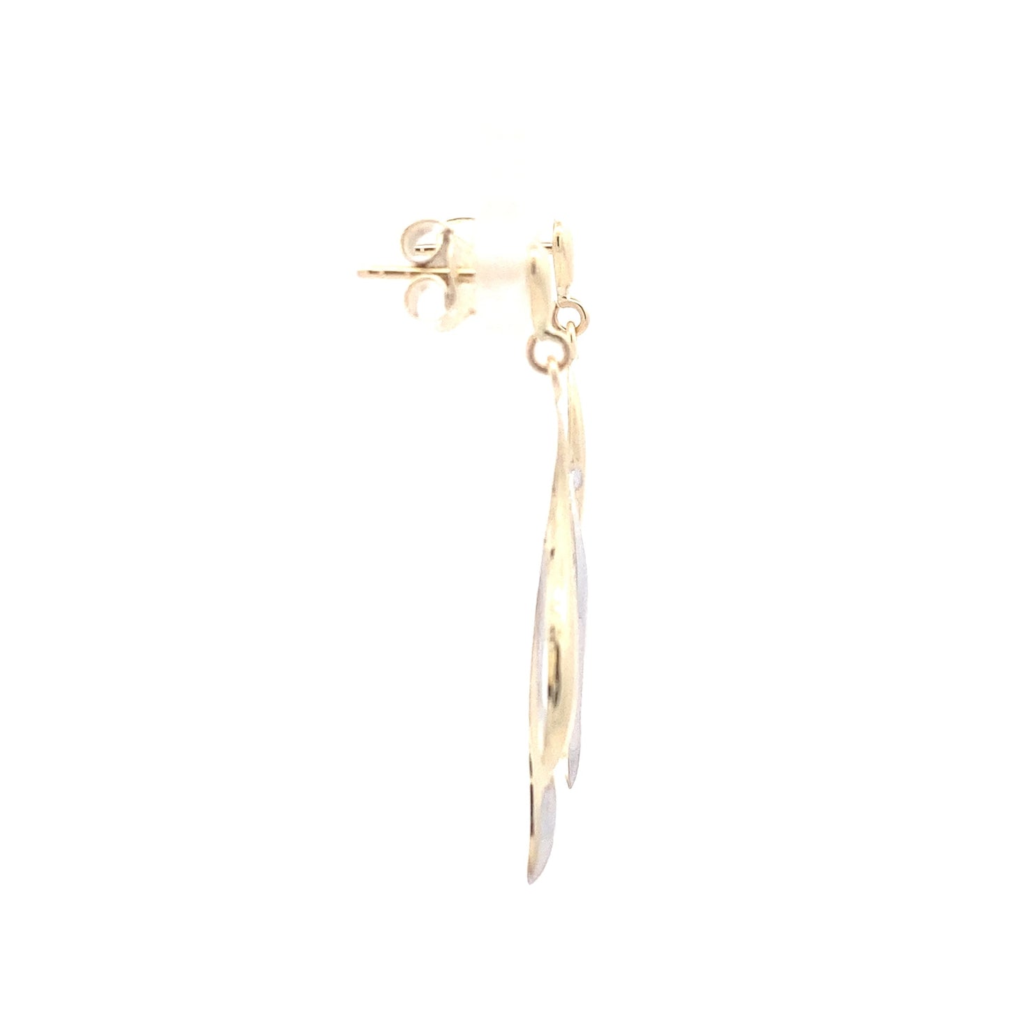Yellow and White Gold Fancy Drop Earrings