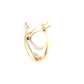 Yellow and White Gold 2 Strand Wavy Hoop Earrings