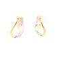 Yellow and White Gold 2 Strand Wavy Hoop Earrings