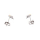 Yellow and White Gold Leaf Shaped Stud Earrings