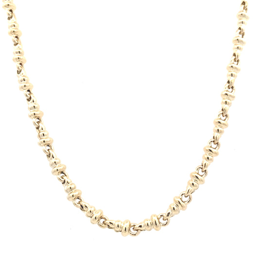 Yellow Gold 'Spinning Top' Link Necklet