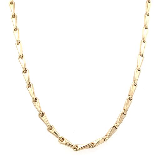 Yellow Gold 'ArrowHead' Link Necklet
