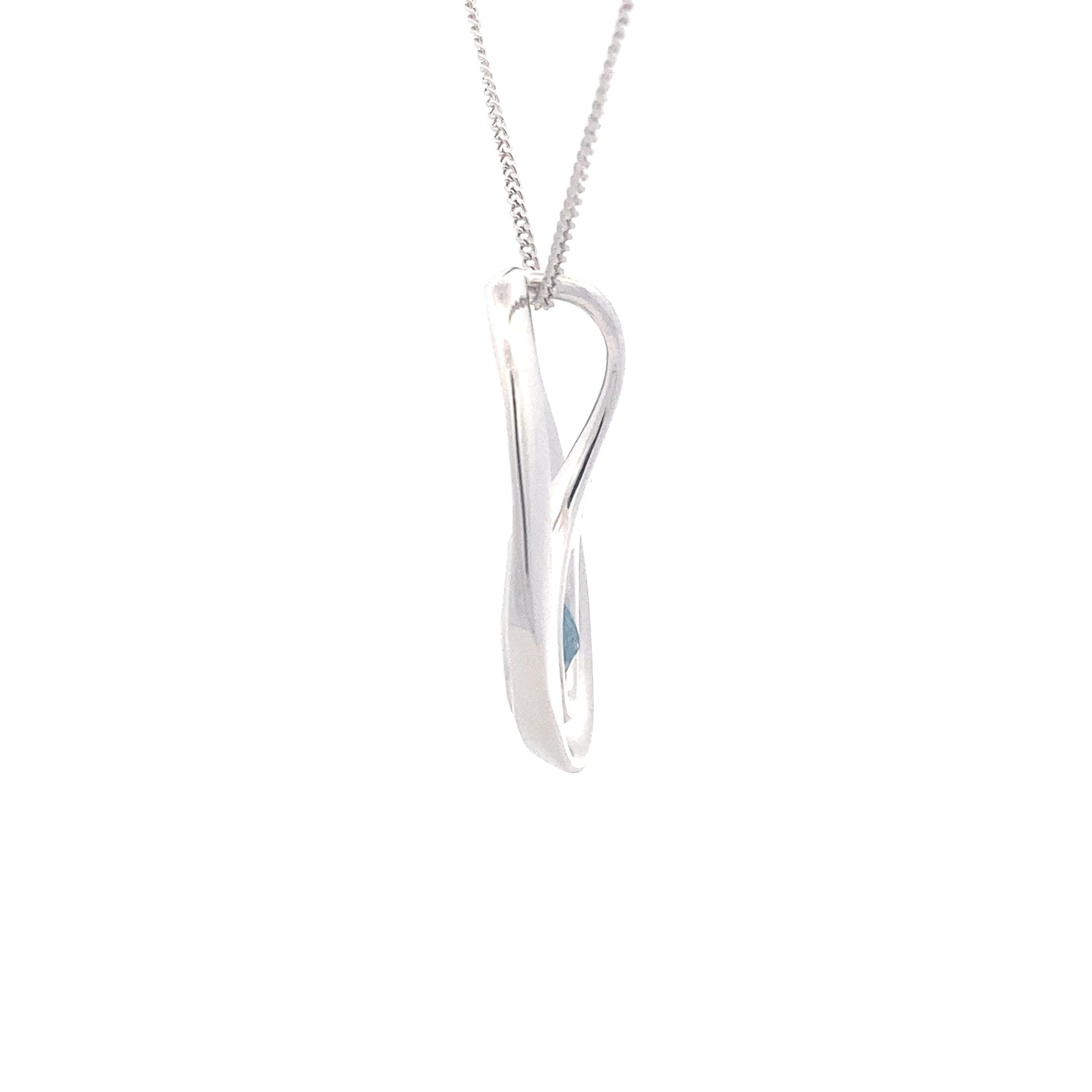 Pear Shaped Swiss Blue Topaz Fancy Style Pendant Gardiner Brothers