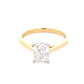 Yellow Gold Elongated cushion shaped diamond solitaire ring - 1.50cts Gardiner Brothers