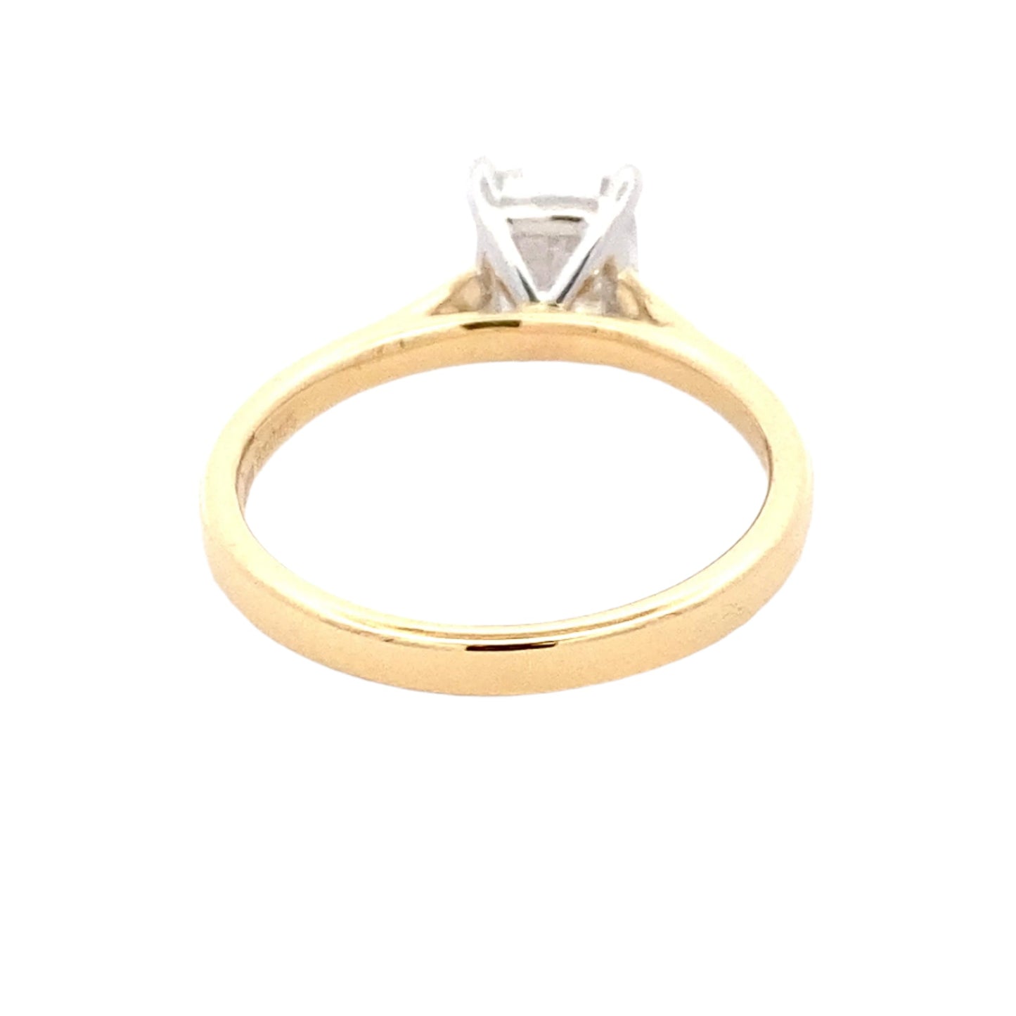 Yellow Gold Elongated cushion shaped diamond solitaire ring - 1.50cts Gardiner Brothers