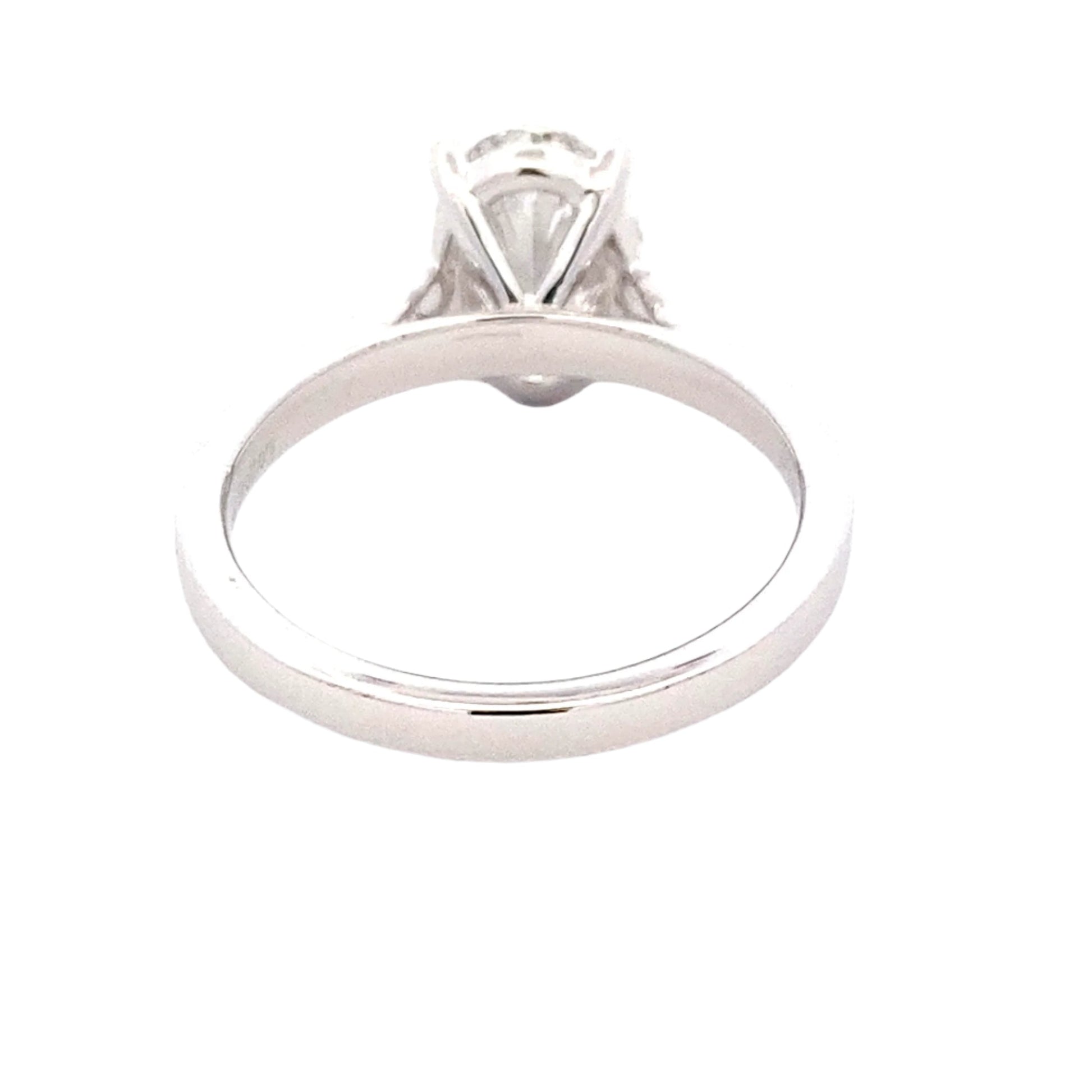 Platinum Oval shaped diamond solitaire ring - 2.05cts Gardiner Brothers