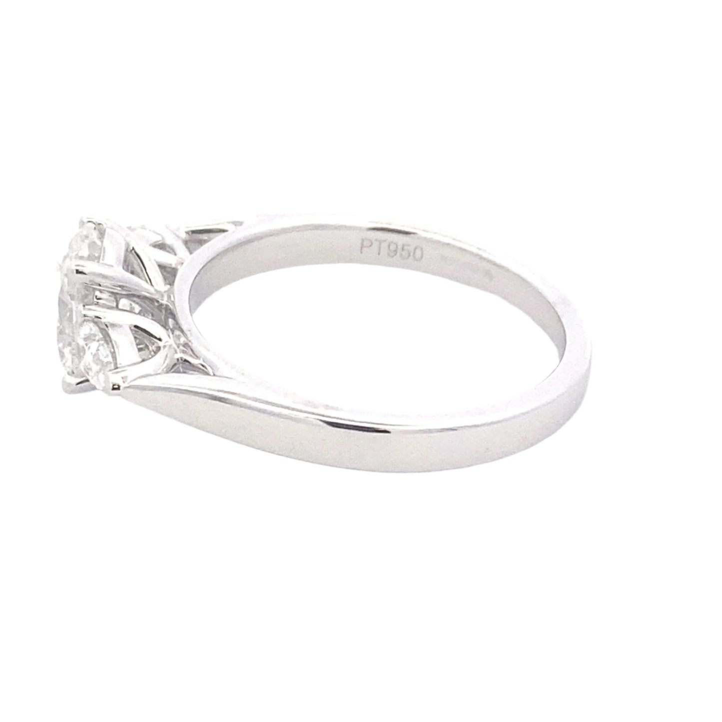 Oval and pear shaped diamond 3 stone ring - 1.31cts Gardiner Brothers