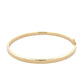 Yellow gold 4mm solid bangle in a flat profile with rounded edges Gardiner Brothers