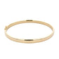 Yellow gold 5mm solid bangle with a court profile Gardiner Brothers