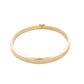 Yellow gold 5mm solid bangle in a flat profile with rounded edges Gardiner Brothers