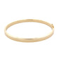 Yellow gold 6mm solid bangle in a flat profile with rounded edges Gardiner Brothers