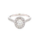 Oval Shaped Diamond Halo Cluster Ring Ring - 1.10cts Gardiner Brothers