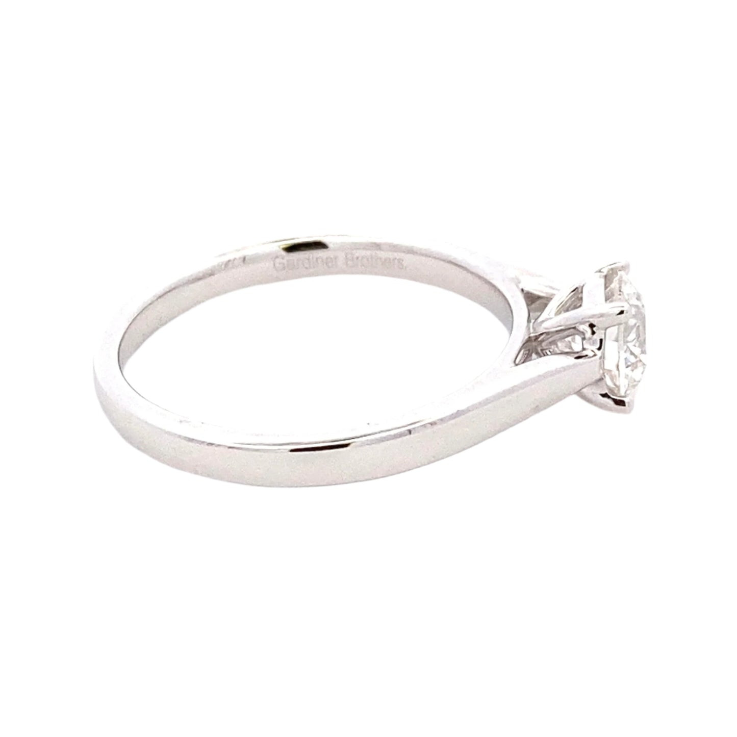 Platinum Round brilliant Cut Diamond Solitaire Ring - 0.70cts Gardiner Brothers
