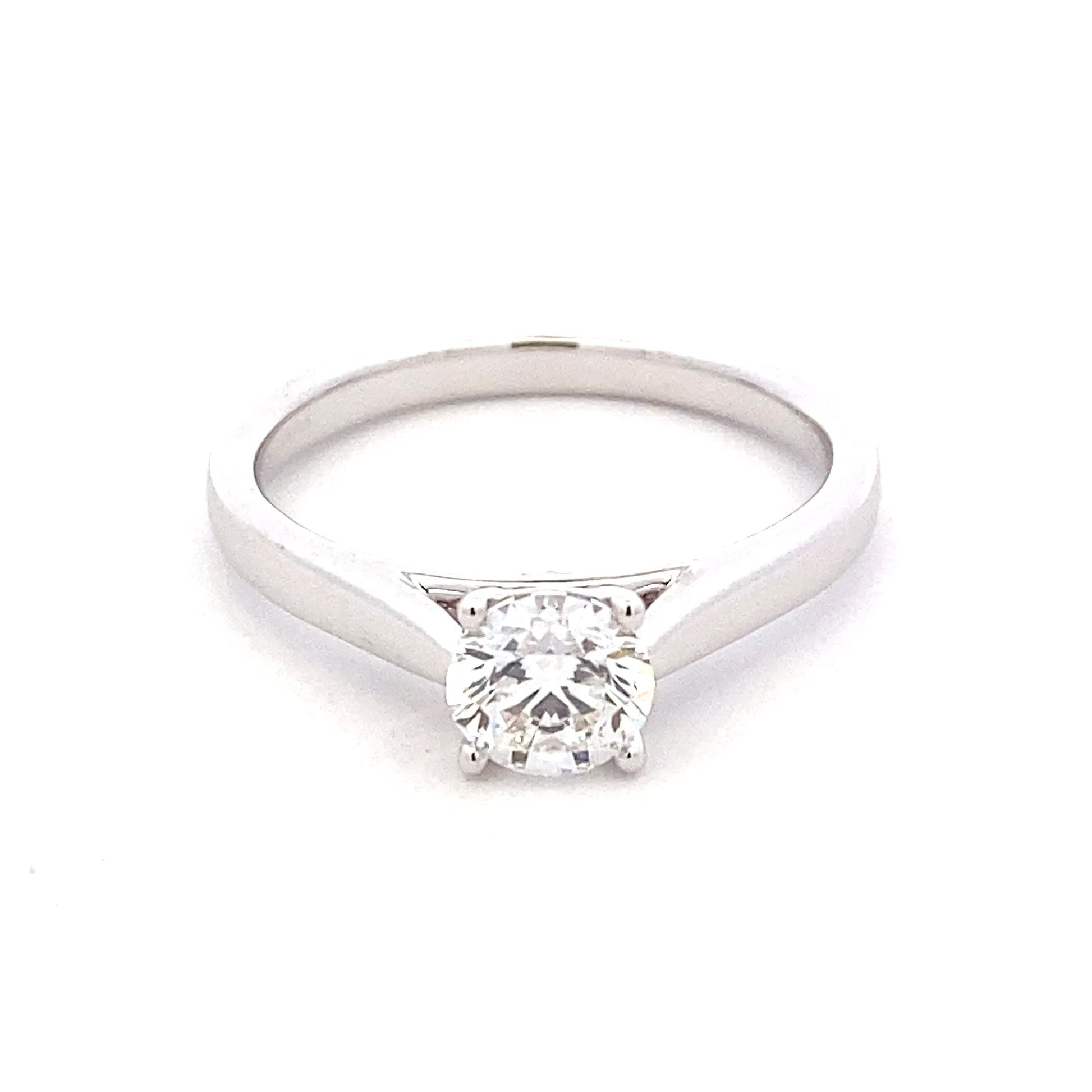 Platinum Round brilliant Cut Diamond Solitaire Ring - 0.70cts Gardiner Brothers