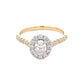 Yellow Gold Oval Shaped Diamond Halo Style Ring - 0.86cts Gardiner Brothers