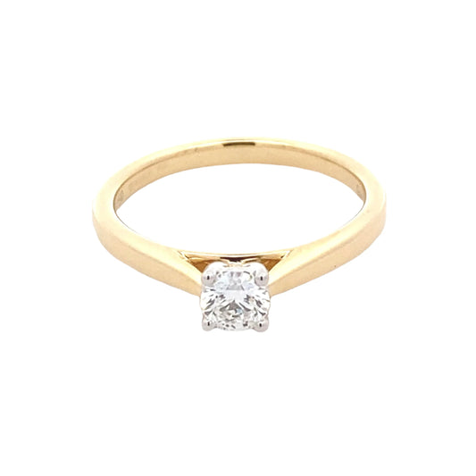 Round Brilliant Cut Diamond Solitaire Ring - 0.30cts Gardiner Brothers