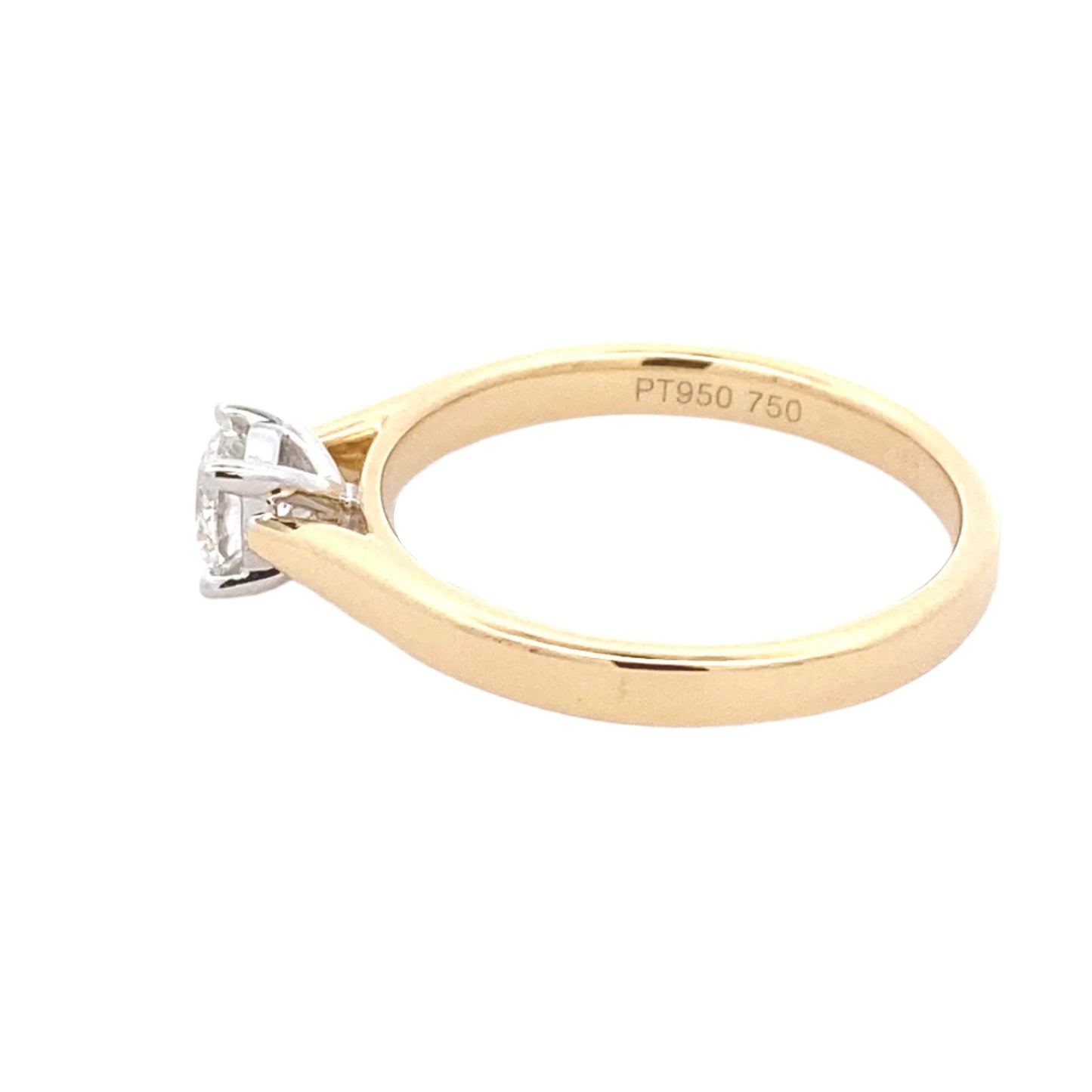 yellow gold Round brilliant cut diamond solitaire ring - 0.40cts Gardiner Brothers