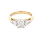 Cushion and pear shaped diamond 3 stone ring - 1.44cts Gardiner Brothers