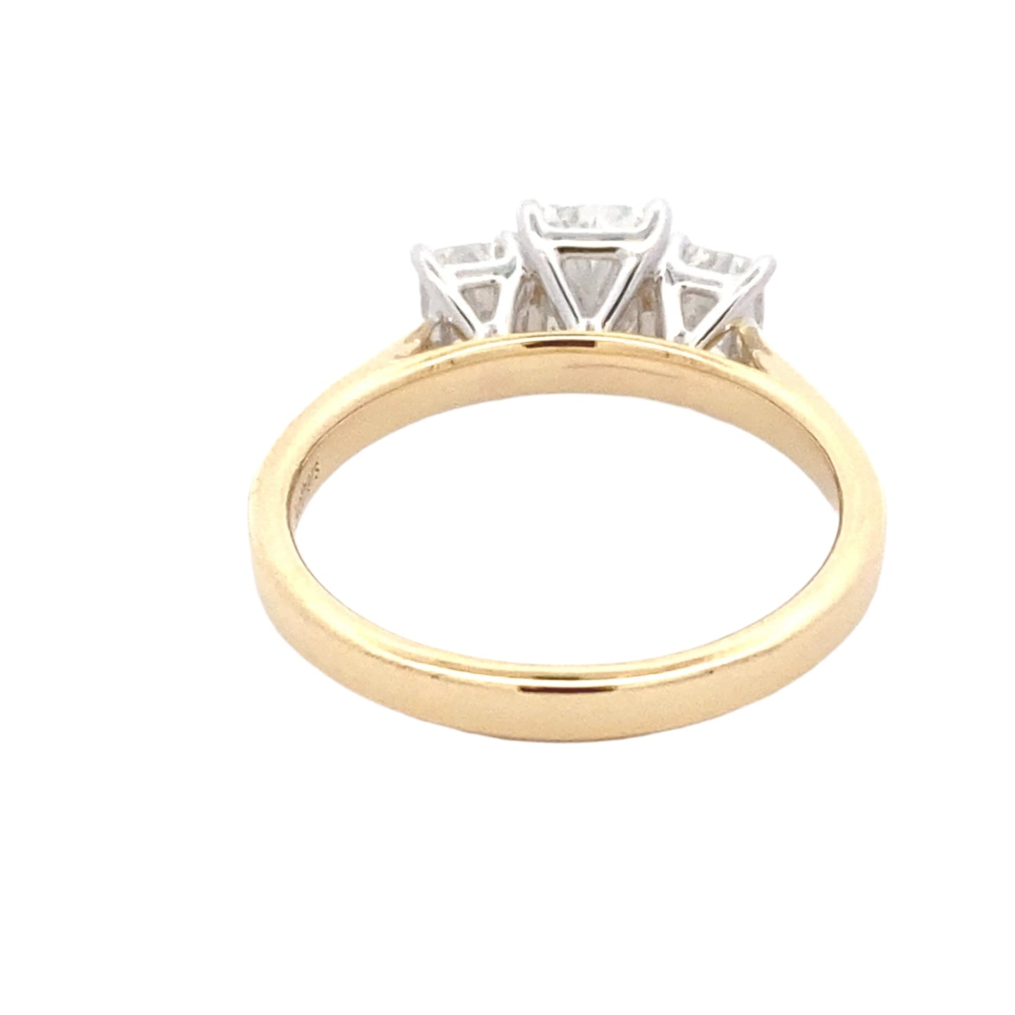 Yellow Gold Radiant cut diamond 3 stone ring - 1.56cts Gardiner Brothers