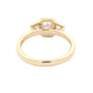 Yellow Gold Emerald cut and Trapezoid diamond Bezel Set 3 stone ring - 1.34cts Gardiner Brothers