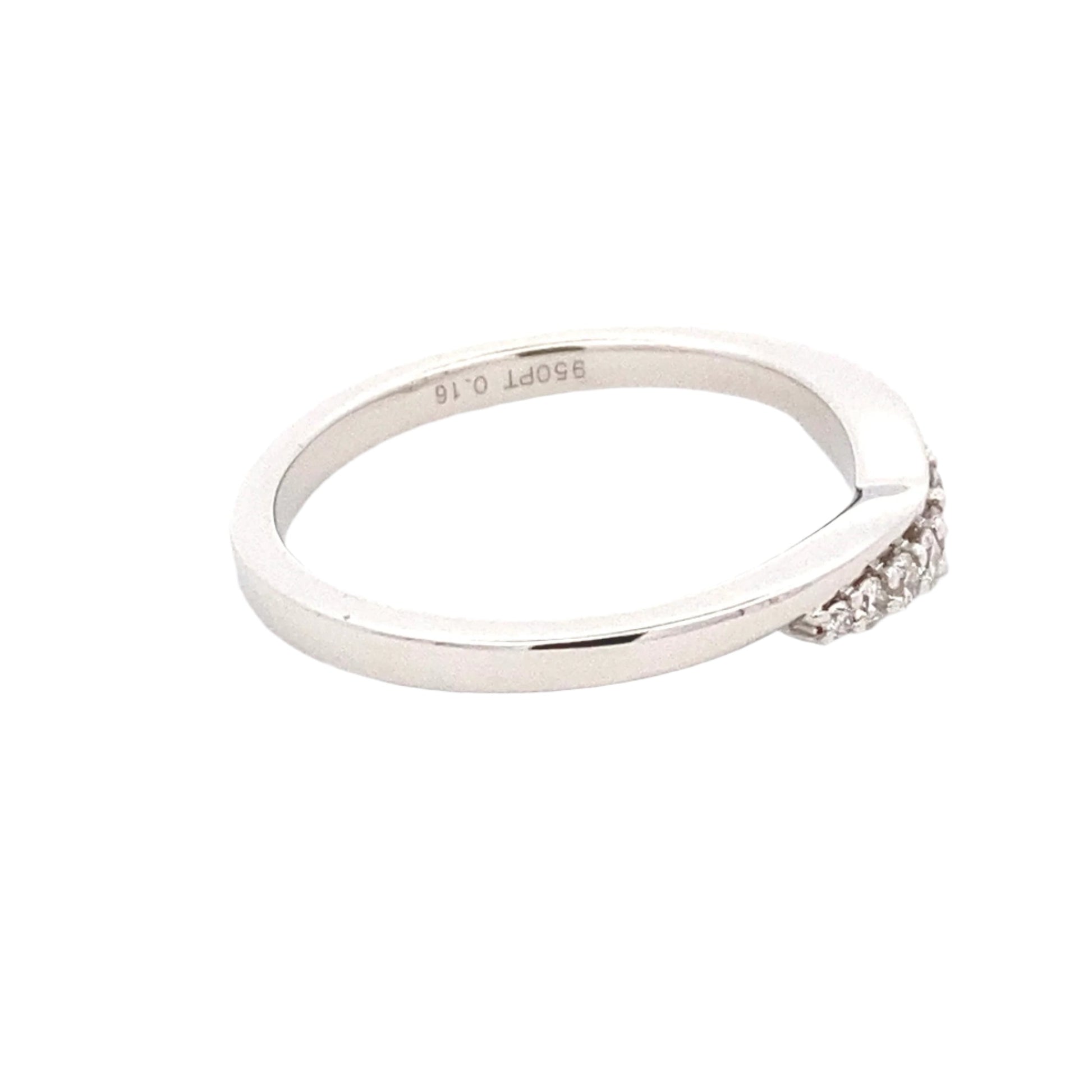 WishBone Shaped Diamond Set Wedding Band Gardiner Brothers