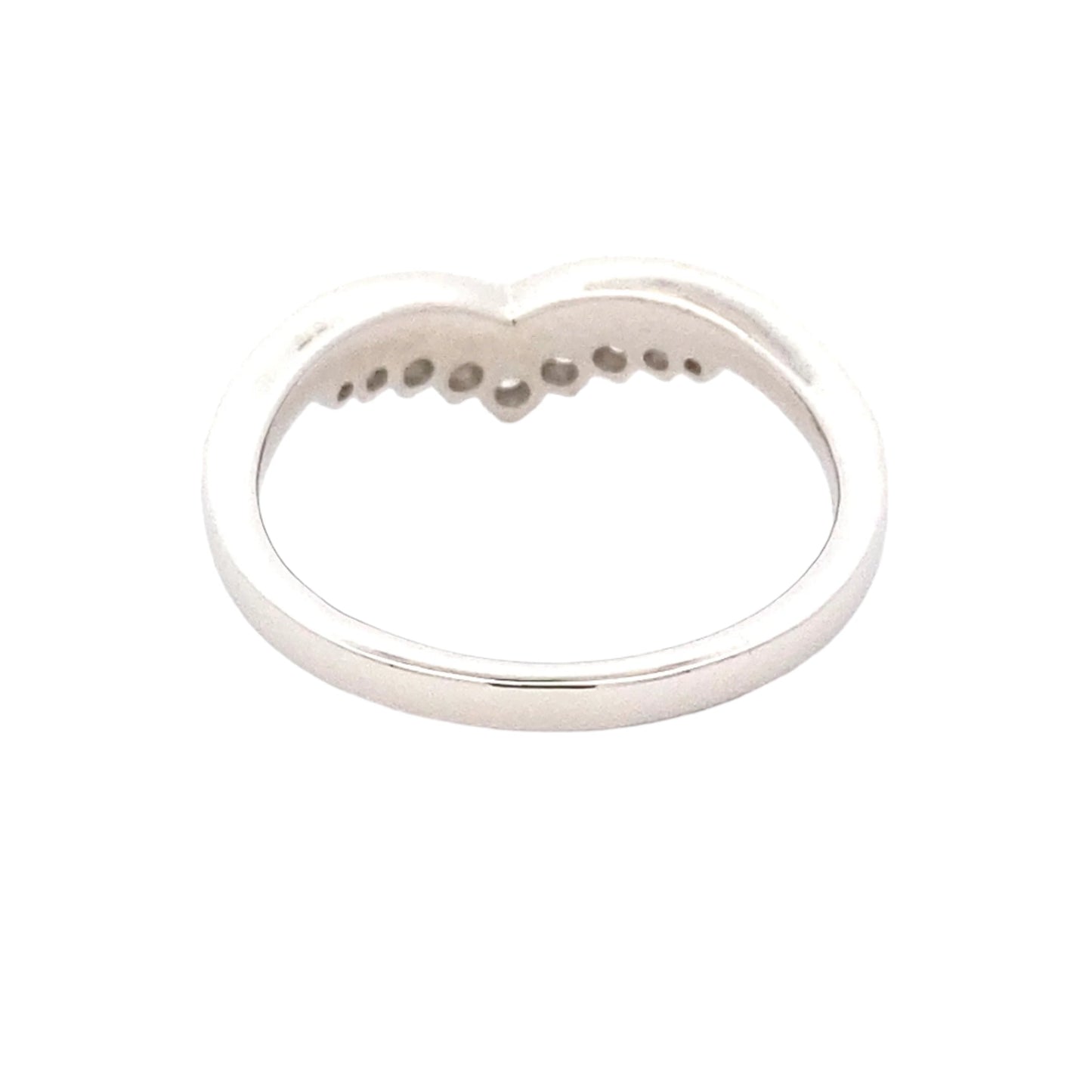 Wishbone Shaped Diamond Set Wedding Band