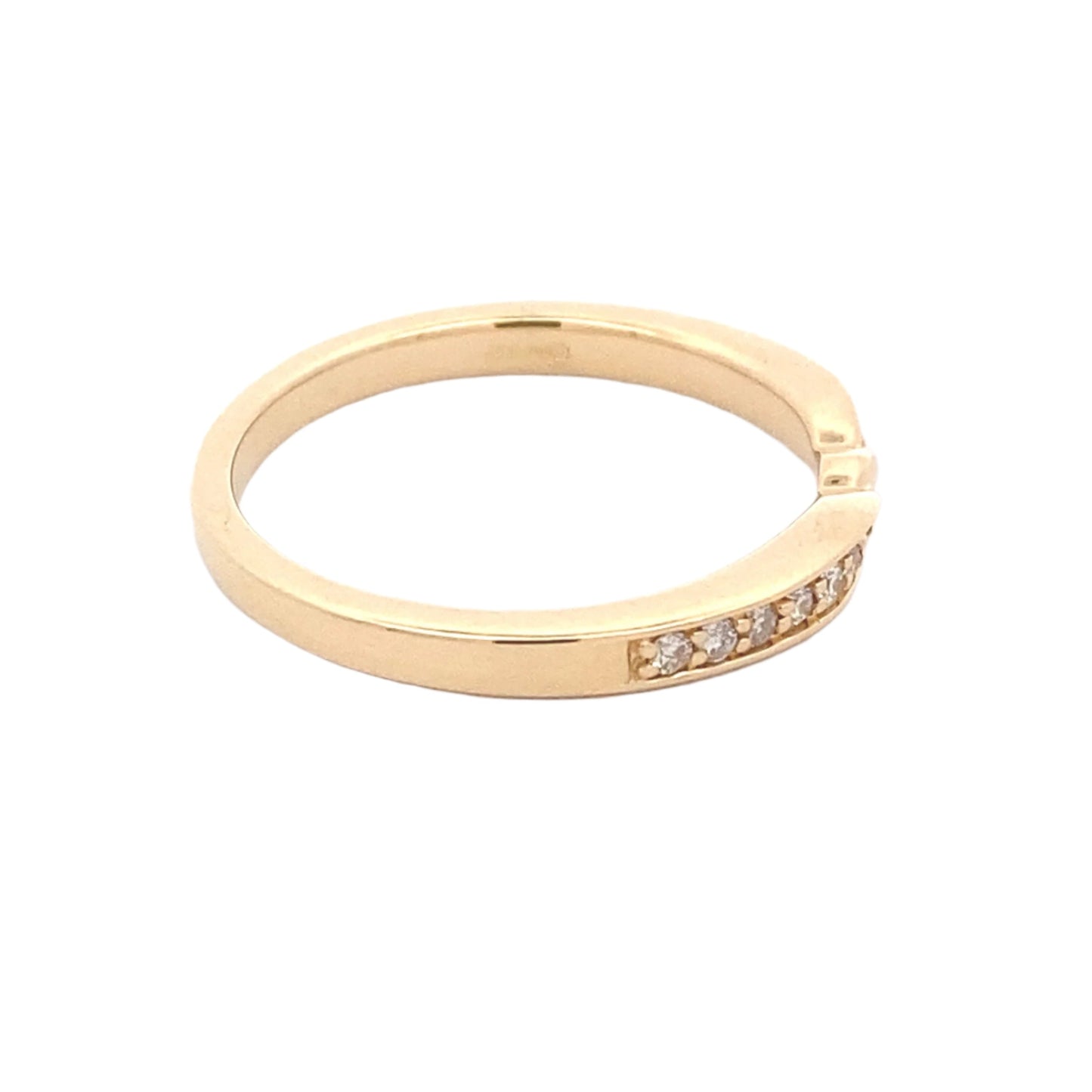 Twisted Bowtie Shaped Diamond Set Wedding Band