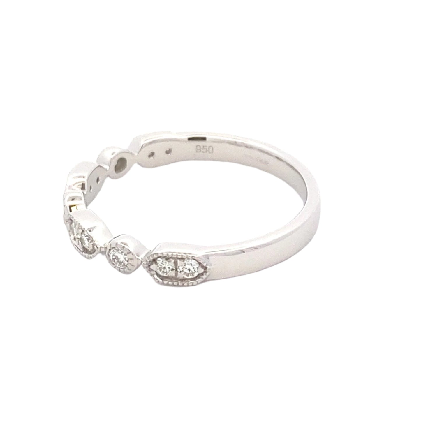 Fancy Shaped Diamond Set Wedding Band