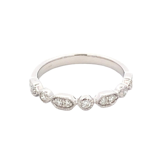 Fancy Shaped Diamond Set Wedding Band