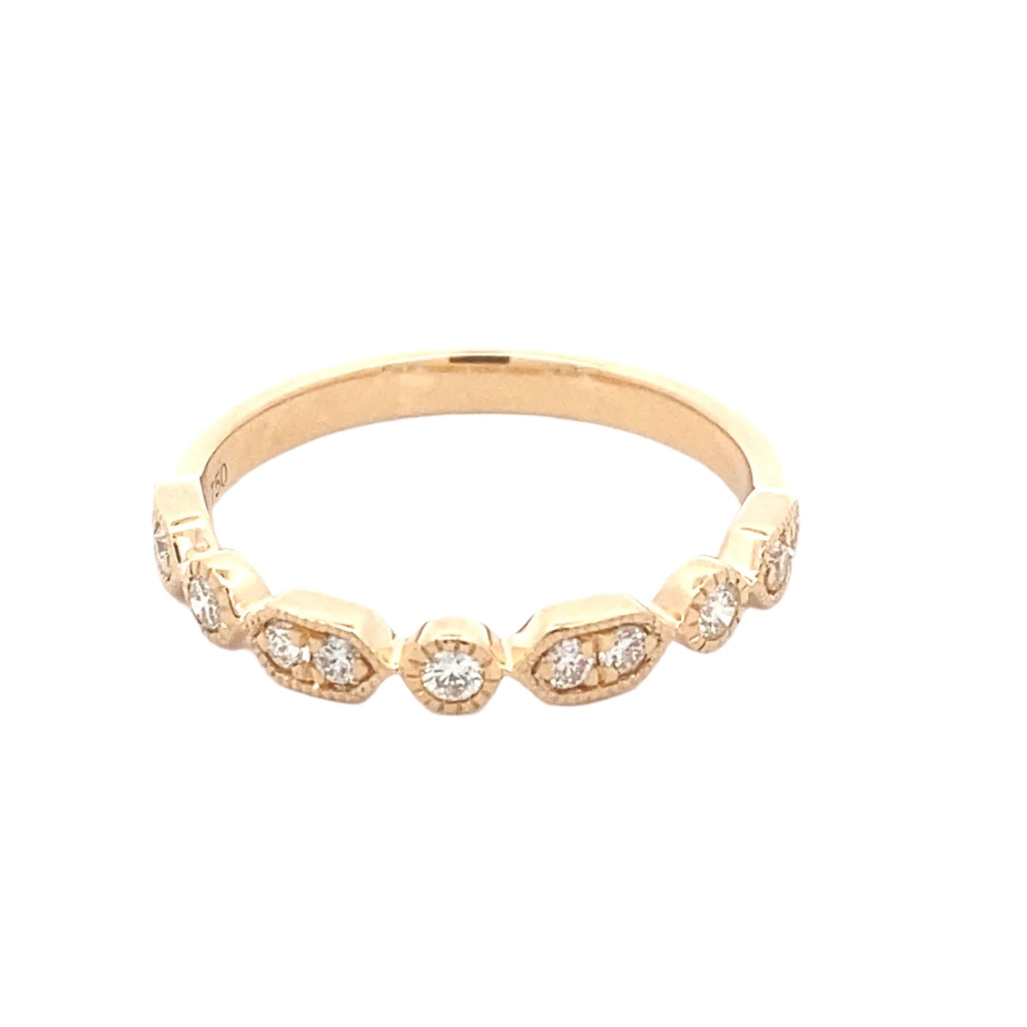 Fancy Shaped Diamond Set Wedding Band