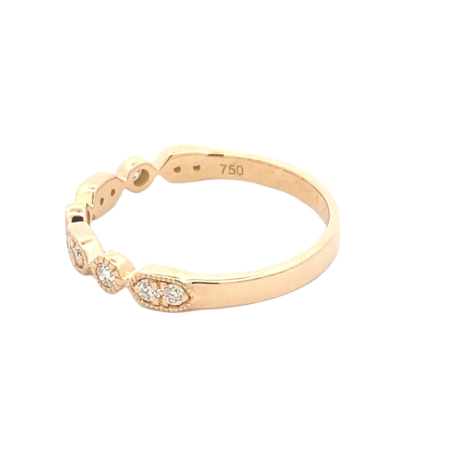 Fancy Shaped Diamond Set Wedding Band