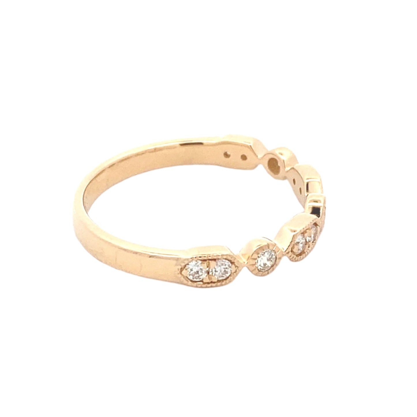 Fancy Shaped Diamond Set Wedding Band