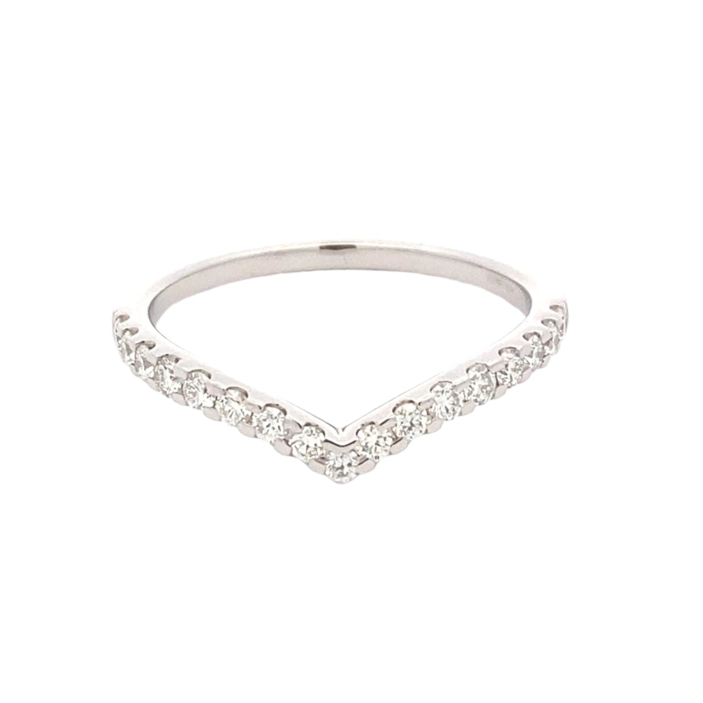 Pavé Diamond Set Wishbone Style Ring