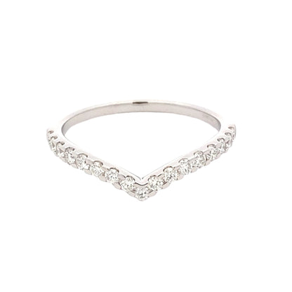 Pavé Diamond Set Wishbone Style Ring