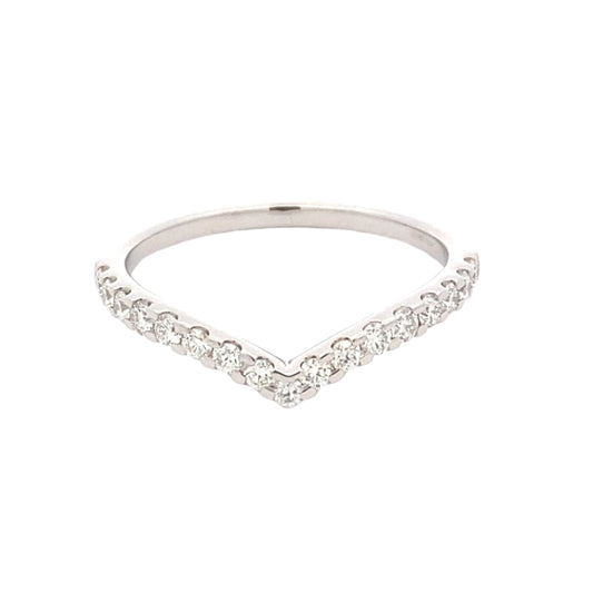 Pavé Diamond Set Wishbone Style Ring
