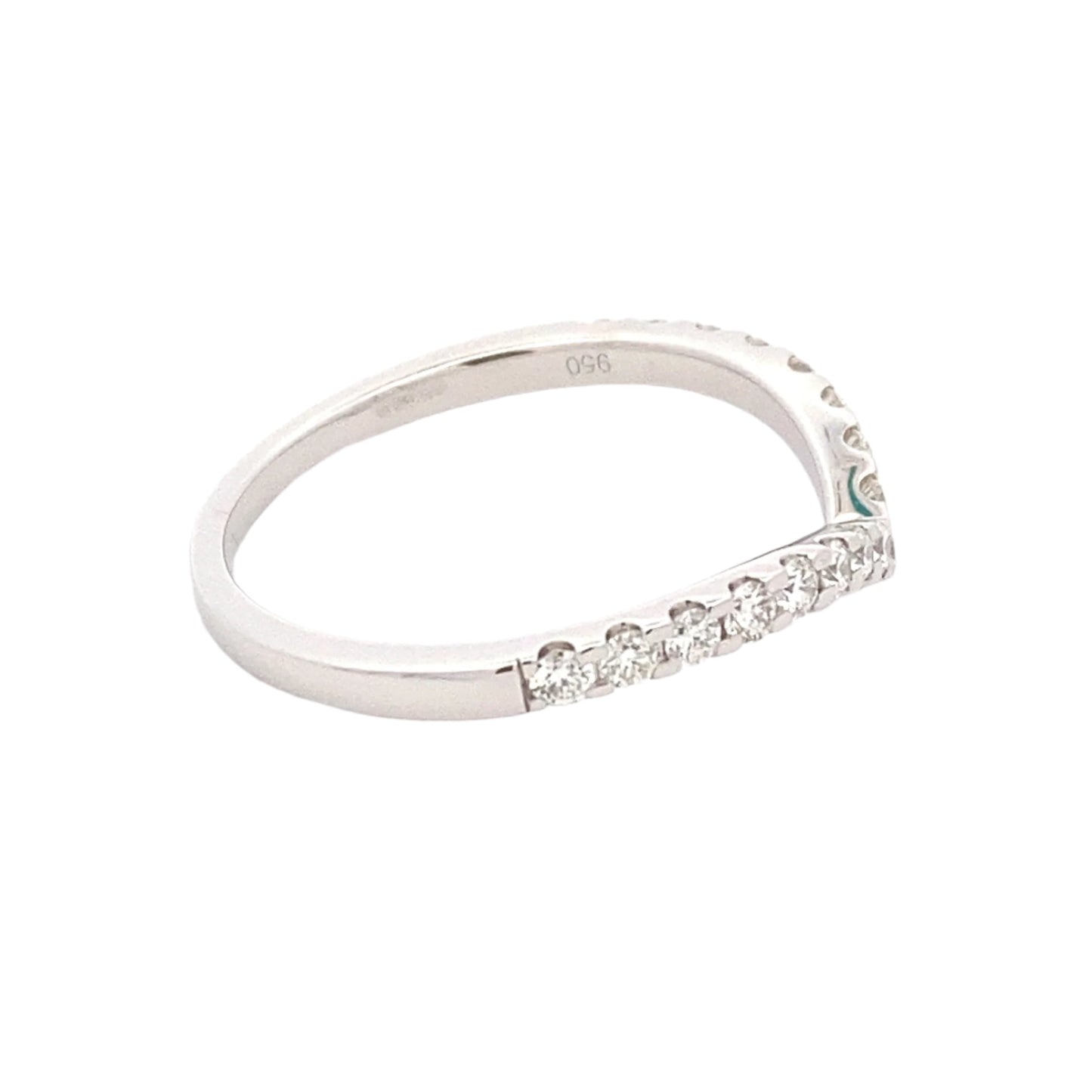 Pavé Diamond Set Wishbone Style Ring