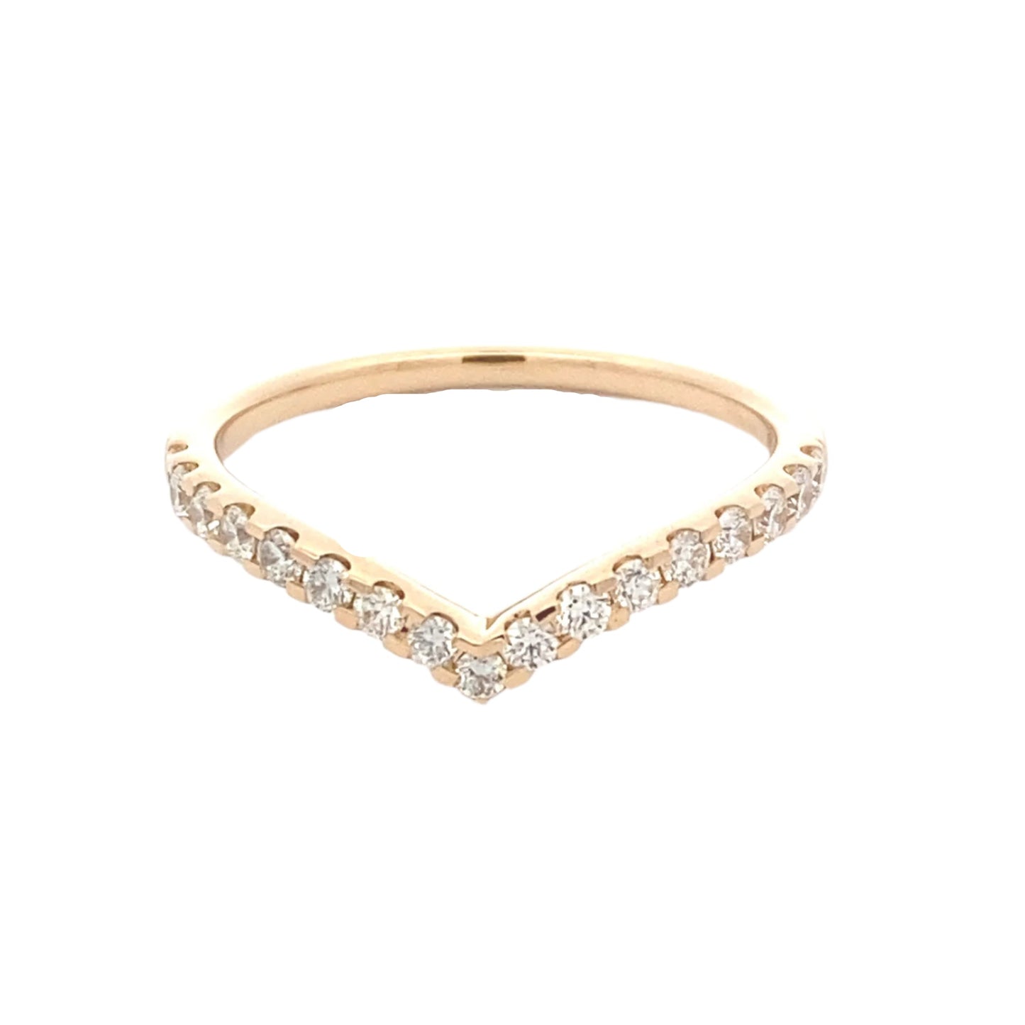 Pavé Diamond Set Wishbone Style Ring
