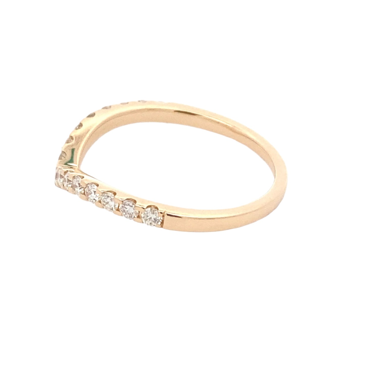 Pavé Diamond Set Wishbone Style Ring