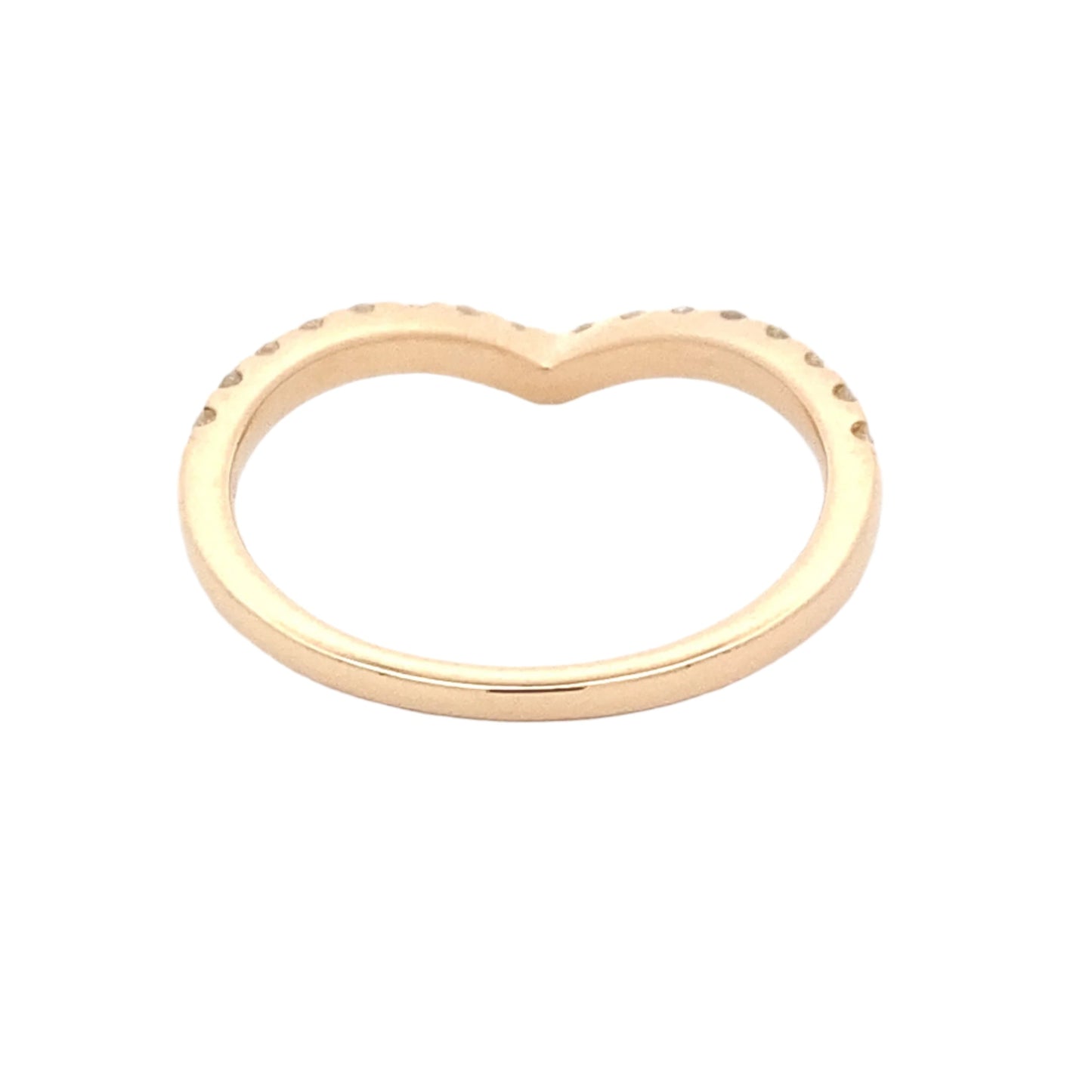 Pavé Diamond Set Wishbone Style Ring