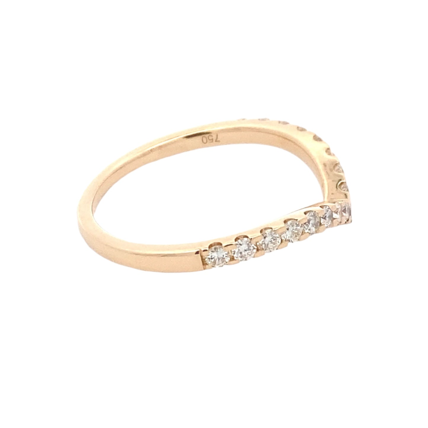 Pavé Diamond Set Wishbone Style Ring
