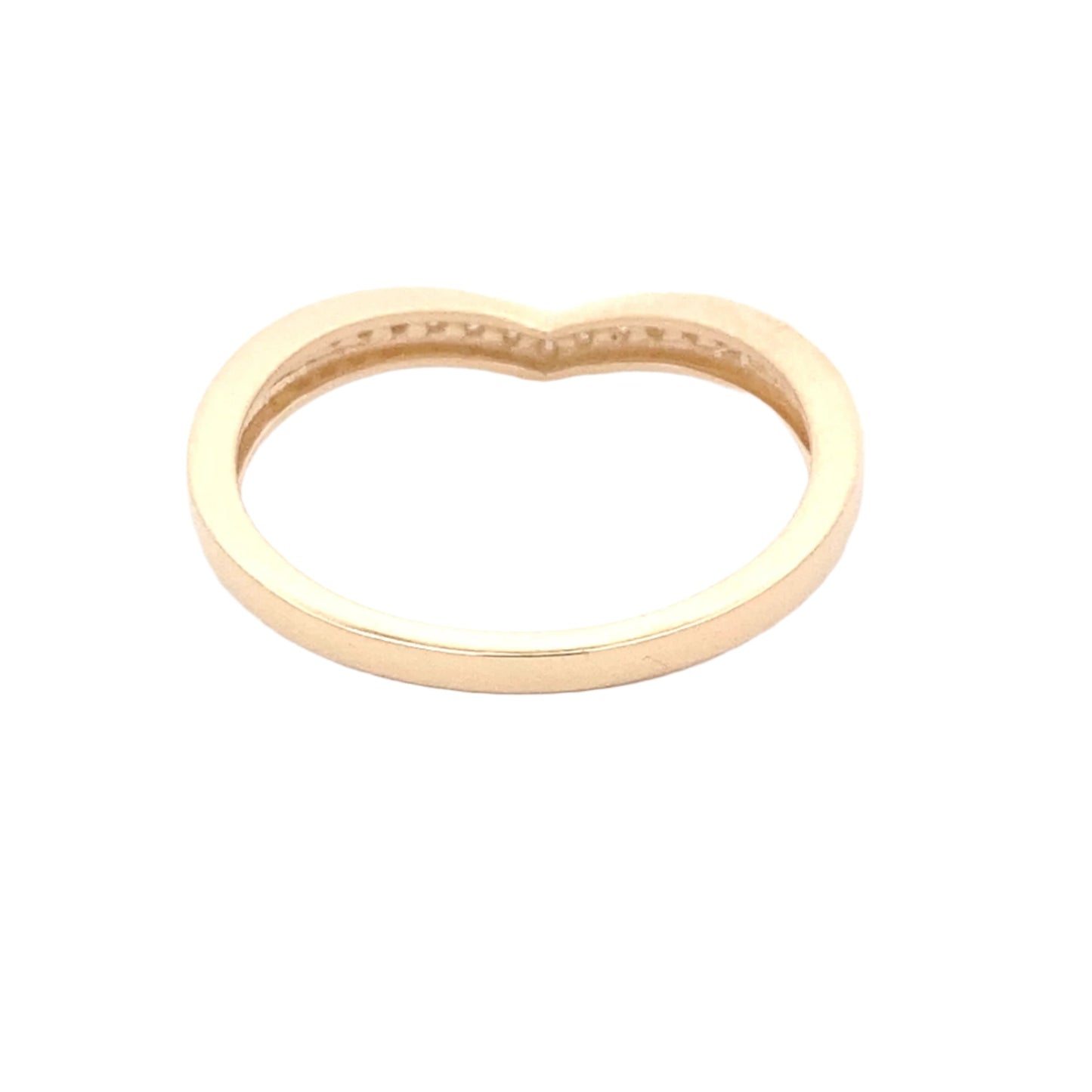 Channel Pavé Diamond Set Wishbone Shaped Wedding Band