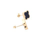 Yellow Gold Onyx Flower Petal Earrings Gardiner Brothers