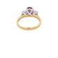 Purple Sapphire and round brilliant cut diamond 3 stone ring Gardiner Brothers