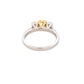 Platinum Oval shaped yellow diamond 3 stone ring - 1.66cts Gardiner Brothers