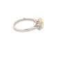 Platinum Oval shaped yellow diamond 3 stone ring - 1.66cts Gardiner Brothers