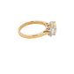 Yellow Gold Radiant cut yellow Diamond and white trapezoid diamond 3 stone ring - 1.93cts Gardiner Brothers