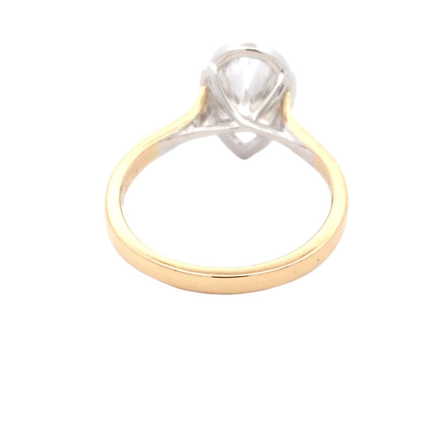 Lab Grown Pear shaped diamond solitaire ring - 2.55cts
