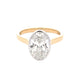 Lab Grown Oval Diamond Solitaire Ring - 2.52cts